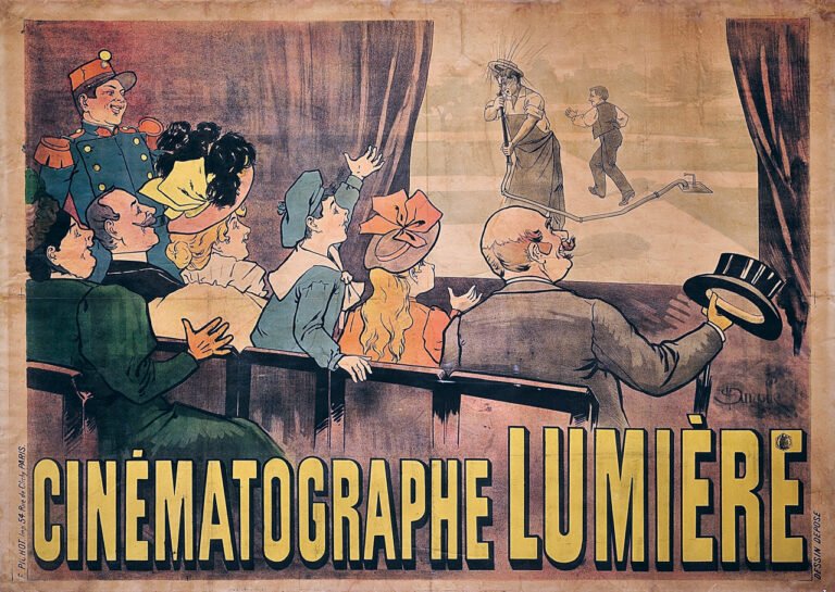 Cinematógrafo en Rumanía: Uno de los primeros carteles publicitarios en materia de cine.