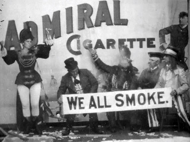 Admiral Cigarette 1897 - World's 1st Commercial on Film - Silent Short Film - William Heise